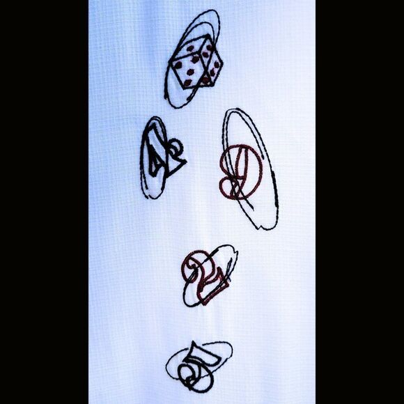 Monte Carlo mens white Roulette Las Vegas button down shirt 3XL - Picture 3 of 4